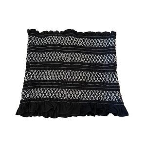 American Eagle Strapless Top Tube Top Cropped Textured Summer Beach Coastal